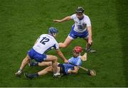 4 March 2017; Niall McMorrow of Dublin in action against Michael Walsh, 12, and Pauric Mahony of Waterford during the Allianz Hurling League Division 1A Round 3 match between Dublin and Waterford at Croke Park in Dublin. Photo by Ray McManus/Sportsfile
