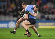 4 March 2017; John Small of Dublin is tackled by Evan Regan of Mayo during the Allianz Football League Division 1 Round 4 match between Dublin and Mayo at Croke Park in Dublin. Photo by Brendan Moran/Sportsfile