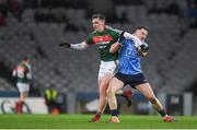4 March 2017; Cillian O'Connor of Mayo and Philip McMahon of Dublin tussle off the ball during the Allianz Football League Division 1 Round 4 match between Dublin and Mayo at Croke Park in Dublin. Photo by Brendan Moran/Sportsfile