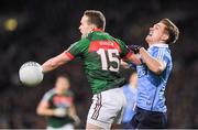 4 March 2017; Andy Moran of Mayo in action against Michael Fitzsimons of Dublin during the Allianz Football League Division 1 Round 4 match between Dublin and Mayo at Croke Park in Dublin. Photo by Brendan Moran/Sportsfile