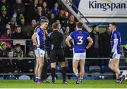 4 March 2017; Cavan captain Killian Clarke, left, is sent off by referee Conor Lane during the Allianz Football League Division 1 Round 4 match between Cavan and Donegal at Kingspan Breffni Park in Cavan. Photo by Matt Browne/Sportsfile