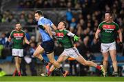 4 March 2017; Dean Rock of Dublin in action against Colm Boyle of Mayo during the Allianz Football League Division 1 Round 4 match between Dublin and Mayo at Croke Park in Dublin. Photo by Brendan Moran/Sportsfile