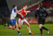 4 March 2017; Peter Harte of Tyrone in action against Ryan Wylie of Monaghan during the Allianz Football League Division 1 Round 4 match between Tyrone and Monaghan at Healy Park in Omagh, Co Tyrone. Photo by Oliver McVeigh/Sportsfile
