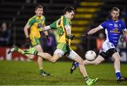4 March 2017; Eóin McHugh of Donegal scores the first goal against Cavan during the Allianz Football League Division 1 Round 4 match between Cavan and Donegal at Kingspan Breffni Park in Cavan. Photo by Matt Browne/Sportsfile