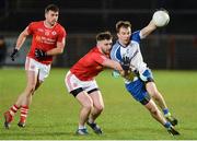 4 March 2017; Jack Mc Carron of Monaghan in action against Pádraig Hampsey of Tyrone during the Allianz Football League Division 1 Round 4 match between Tyrone and Monaghan at Healy Park in Omagh, Co Tyrone. Photo by Oliver McVeigh/Sportsfile