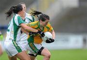 6 August 2011; Geraldine McLoughlin, Donegal, in action against Caroline Kelly, Kerry. TG4 Ladies Football All-Ireland Senior Championship Round 2 Qualifier, Donegal v Kerry, St Brendan's Park, Birr, Co. Offaly. Picture credit: Matt Browne / SPORTSFILE