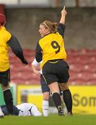 7 August 2011; Mary Waldron, St Catherine’s LFC, Dublin, celebrates after scoring her side's 1st goal. FAI Umbro Women's Senior Challenge Cup Final 2011, Wilton United, Cork v St Catherine’s LFC, Dublin, Turners Cross, Cork. Photo by Sportsfile