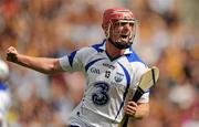 7 August 2011; John Mullane, Waterford, celebrates after scoring his side's first goal. GAA Hurling All-Ireland Senior Championship Semi-Final, Kilkenny v Waterford, Croke Park, Dublin. Picture credit: Stephen McCarthy / SPORTSFILE