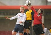 7 August 2011; St Catherine’s LFC goalkeeper Grace McAuley punches the ball clear from her team-mate Niamh Connolly and Laura Lynch, Wilton United, Cork. FAI Umbro Women's Senior Challenge Cup Final 2011, Wilton United, Cork v St Catherine’s LFC, Dublin, Turners Cross, Cork. Photo by Sportsfile