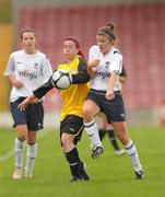 7 August 2011; Melissa Haughton, St Catherine’s LFC, Dublin, in action against Catherine Cooke, Wilton United, Cork. FAI Umbro Women's Senior Challenge Cup Final 2011, Wilton United, Cork v St Catherine’s LFC, Dublin, Turners Cross, Cork. Photo by Sportsfile