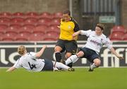 7 August 2011; Noelle Murray, St Catherine’s LFC, Dublin, in action against Deirdre Callanan, left, and Susan Kelleher, Wilton United, Cork. FAI Umbro Women's Senior Challenge Cup Final 2011, Wilton United, Cork v St Catherine’s LFC, Dublin, Turners Cross, Cork. Photo by Sportsfile