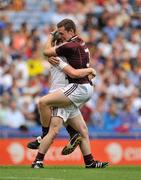 7 August 2011; Paul Killeen, right, and Shane Mannion Galway, celebrate after the game. GAA Hurling All-Ireland Minor Championship Semi-Final, Clare v Galway, Croke Park, Dublin. Picture credit: Daire Brennan / SPORTSFILE