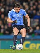 4 March 2017; Paddy Andrews of Dublin takes a penalty during the Allianz Football League Division 1 Round 4 match between Dublin and Mayo at Croke Park in Dublin. Photo by Brendan Moran/Sportsfile