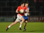 4 March 2017; Sean Cavanagh of Tyrone in action against Jack Mc Carron of Monaghan during the Allianz Football League Division 1 Round 4 match between Tyrone and Monaghan at Healy Park in Omagh, Co Tyrone. Photo by Oliver McVeigh/Sportsfile
