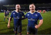 4 March 2017; Ed Byrne, left, and his twin brother Bryan following the Guinness PRO12 Round 17 match between Leinster and Scarlets at the RDS Arena in Ballsbridge, Dublin. Photo by Stephen McCarthy/Sportsfile