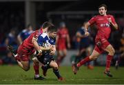 4 March 2017; Luke McGrath of Leinster is tackled by Tom Williams of Scarlets during the Guinness PRO12 Round 17 match between Leinster and Scarlets at the RDS Arena in Ballsbridge, Dublin. Photo by Stephen McCarthy/Sportsfile