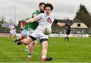5 March 2017; Chris Healy of Kildare in action against James McMahon of Fermanagh during the Allianz Football League Division 2 Round 4 match between Kildare and Fermanagh at St Conleth's Park in Newbridge, Co Kildare. Photo by Piaras Ó Mídheach/Sportsfile