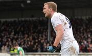 5 March 2017; Tommy Moolick of Kildare celebrates scoring his side's first goal during the Allianz Football League Division 2 Round 4 match between Kildare and Fermanagh at St Conleth's Park in Newbridge, Co Kildare. Photo by Piaras Ó Mídheach/Sportsfile