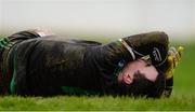 5 March 2017; Christopher Snow of Fermanagh after picking up an injury during the Allianz Football League Division 2 Round 4 match between Kildare and Fermanagh at St Conleth's Park in Newbridge, Co Kildare. Photo by Piaras Ó Mídheach/Sportsfile