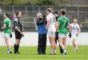 5 March 2017; Tommy Moolick of Kildare is examined for a head injury during the Allianz Football League Division 2 Round 4 match between Kildare and Fermanagh at St Conleth's Park in Newbridge, Co Kildare. Photo by Piaras Ó Mídheach/Sportsfile