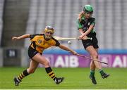 5 March 2017; Aisling Jordan of Eglish in action against Pamela Whelan of Myshall during the AIB All-Ireland Intermediate Camogie Club Championship Final game between Myshall and Eglish at Croke Park in Dublin. Photo by Seb Daly/Sportsfile