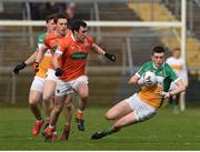 5 March 2017; James Lawlor of Offaly in action against Niall Rowland of Armagh during the Allianz Football League Division 3 Round 4 match between Armagh and Offaly held at the Athletic grounds, in Armagh. Photo by Philip Fitzpatrick/Sportsfile