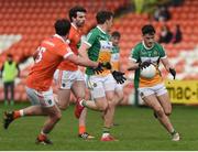 5 March 2017; Eóin Carroll of Offaly in action against Niall Rowland of Armagh during the Allianz Football League Division 3 Round 4 match between Armagh and Offaly held at the Athletic grounds, in Armagh. Photo by Philip Fitzpatrick/Sportsfile