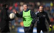 5 March 2017; Roscommon manager Kevin McStay remonstrates with referee Barry Cassidy and linesman Eamon O'Grady over additional time at the end of the first half during the Allianz Football League Division 1 Round 4 match between Roscommon and Kerry at Dr Hyde Park in Roscommon. Photo by Stephen McCarthy/Sportsfile