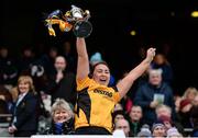 5 March 2017; Niamh Quirke of Myshall lifts the Agnes O’Farrelly Cup following her side's victory during the AIB All-Ireland Intermediate Camogie Club Championship Final game between Myshall and Eglish at Croke Park in Dublin. Photo by Seb Daly/Sportsfile