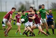 5 March 2017; Ruairi O Coileain of Meath is tackled by Liam Silke of Galway during the Allianz Football League Division 2 Round 4 match between Meath and Galway at Páirc Tailteann in Navan, Co Meath. Photo by Ramsey Cardy/Sportsfile