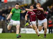 5 March 2017; Willie Carry of Meath in action against Declan Kyne of Galway during the Allianz Football League Division 2 Round 4 match between Meath and Galway at Páirc Tailteann in Navan, Co Meath. Photo by Ramsey Cardy/Sportsfile
