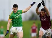 5 March 2017; Donal Lenihan of Meath in action against Eamonn Brannigan of Galway during the Allianz Football League Division 2 Round 4 match between Meath and Galway at Páirc Tailteann in Navan, Co Meath. Photo by Ramsey Cardy/Sportsfile