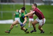 5 March 2017; Donal Lenihan of Meath is tackled by Cathal Sweeney of Galway during the Allianz Football League Division 2 Round 4 match between Meath and Galway at Páirc Tailteann in Navan, Co Meath. Photo by Ramsey Cardy/Sportsfile