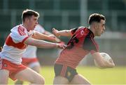 5 March 2017; Ryan Johnston of Down in action against Michael McEvoy of Derry during the Allianz Football League Division 2 Round 4 match between Derry and Down at Celtic Park, Derry, Co. Derry Photo by Oliver McVeigh/Sportsfile