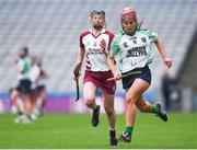 5 March 2017; Orlaith McGrath of Sarsfields in action against Aoife Ní Chaiside of Slaughtneil during the AIB All-Ireland Senior Camogie Club Championship Final game between Sarsfields and Slaughtneil at Croke Park in Dublin. Photo by Seb Daly/Sportsfile