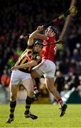 5 March 2017; Walter Walsh of Kilkenny in action against Colm Spillane of Cork during the Allianz Hurling League Division 1A Round 3 match between Kilkenny and Cork at Nowlan Park in Kilkenny. Photo by Ray McManus/Sportsfile