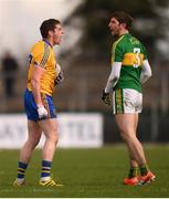 5 March 2017; Fintan Cregg of Roscommon and Killian Young of Kerry exchnage views during the Allianz Football League Division 1 Round 4 match between Roscommon and Kerry at Dr Hyde Park in Roscommon. Photo by Stephen McCarthy/Sportsfile