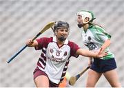 5 March 2017; Mary Kelly of Slaughtneil celebrates after scoring his side's first goal during the AIB All-Ireland Senior Camogie Club Championship Final game between Sarsfields and Slaughtneil at Croke Park in Dublin. Photo by Seb Daly/Sportsfile