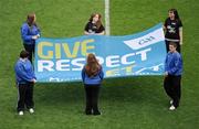7 August 2011; A general view of a &quot;Give Respect - Get Respect&quot; banner during half-time. Go Games Exhibition - Sunday 7th August 2011. Croke Park, Dublin. Picture credit: Brendan Moran / SPORTSFILE