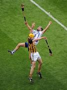 7 August 2011; Darragh Fives, Waterford, contests possession with Colin Fennelly, Kilkenny. GAA Hurling All-Ireland Senior Championship Semi-Final, Kilkenny v Waterford, Croke Park, Dublin. Picture credit: Brendan Moran / SPORTSFILE
