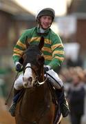 13 March 2002; Rath Dubh with JT McNamara up after winning The 132nd Year of The National Hunt Steeple Chase Challenge Cup during Day Two of the Cheltenham Racing Festival at Prestbury Park in Cheltenham, England. Photo by Matt Browne/Sportsfile