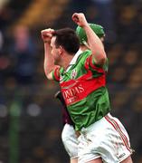 17 March 2002; Johnny Pilkington of Birr celebrates scoring a goal during the AIB All-Ireland Club Hurling Championship Final match between Birr and Clarinbridge at Semple Stadium in Thurles, Tipperary. Photo by Ray McManus/Sportsfile