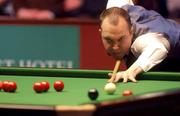 20 March 2002; Fergal O'Brien during the Irish Snooker Masters Championship match between Stephen Hendry and Fergal O'Brien at the Citywest Hotel in Saggart, Dublin. Photo by Damien Eagers/Sportsfile
