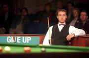 22 March 2002; Stephen Hendry during the Irish Snooker Masters Championship Quarter Final match between Stephen Hendry and John Higgins at the Citywest Hotel in Saggart, Dublin. Photo by Brendan Moran/Sportsfile