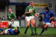 22 March 2002; Victor Costello of Ireland in action against Andrea Benatti of Italy during an International Friendly between Ireland A and Italy A at Donnybrook Stadium, Dublin. Photo by Brendan Moran/Sportsfile