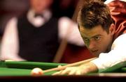 22 March 2002; Ronnie O'Sullivan during the Irish Snooker Masters Championship Quarter Final match between Ronnie O'Sullivan and Matthew Stevens at the Citywest Hotel in Saggart, Dublin. Photo by Brendan Moran/Sportsfile