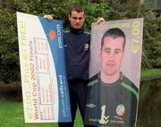 25 March 2002; Shay Given at the release of the eircom World Cup Callcard Collection ahead of a Republic of Ireland training session at John Hyland Park in Baldonnel, Dublin. Photo by David Maher/Sportsfile