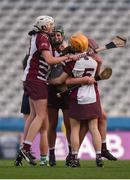 5 March 2017; Slaughtneil players celebrate following their side's victory during the AIB All-Ireland Senior Camogie Club Championship Final game between Sarsfields and Slaughtneil at Croke Park in Dublin. Photo by Seb Daly/Sportsfile
