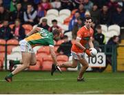 5 March 2017; Jamie Clarke of Armagh in action against Jason Gethings of Offaly during the Allianz Football League Division 3 Round 4 match between Armagh and Offaly held at the Athletic grounds, in Armagh. Photo by Philip Fitzpatrick/Sportsfile