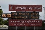 5 March 2017; The final score during the Allianz Football League Division 3 Round 4 match between Armagh and Offaly held at the Athletic grounds, in Armagh. Photo by Philip Fitzpatrick/Sportsfile